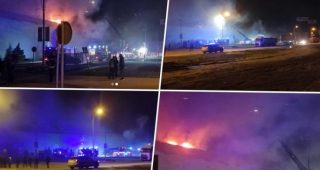 VATRA GUTA HIPERMARKET U NOVOM SADU: Gori Tempo! Vatrogasci u borbi sa vatrenom stihijom