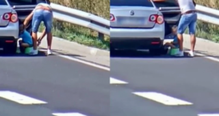 O OVOM SNIMKU DANAS SVI BRUJE: Vozač zaustavio automobil na autoputu i izveo dijete, POGLEDAJTE ŠTA JE URADIO (VIDEO)