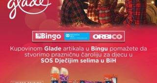 Kupovinom Glade Winter artikala u Bingu pomažete da zajedno ostvarimo prazničnu čaroliju za djecu u SOS Dječijim selima u BH
